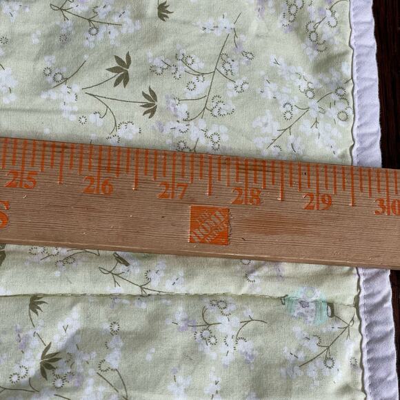 Gymboree Blanket Yellow Purple Fans Neutral Baby Crib Vtg 2004 Reversible HTF - Picture 8 of 10